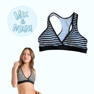 Quintsoul Racerback Striped Bikini Top